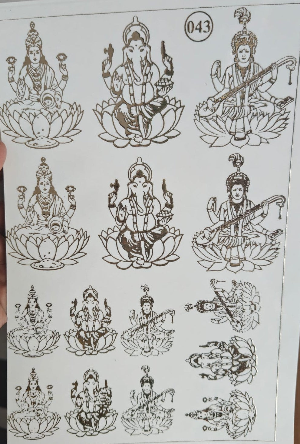 Goddess Embossed Gold Metallic Foil Sticker Goddess Embossed Gold Metallic Foil Sticker
