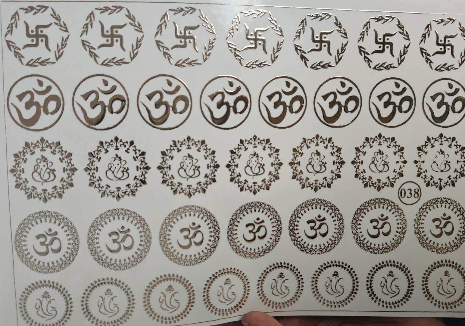 Auspicious Embossed Gold Foil Stickers Auspicious Embossed Gold Foil Stickers