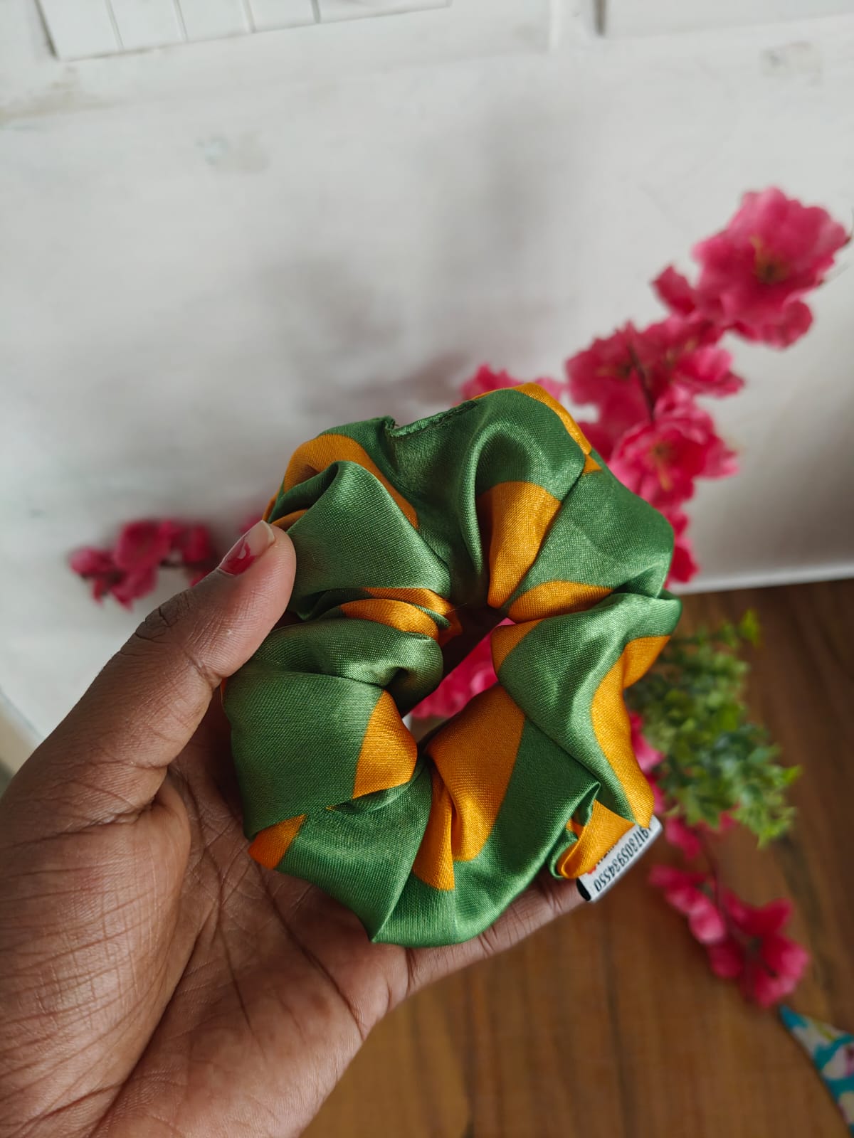 Green & Yellow Combo medium Scrunchies Green & Yellow Combo medium Scrunchies