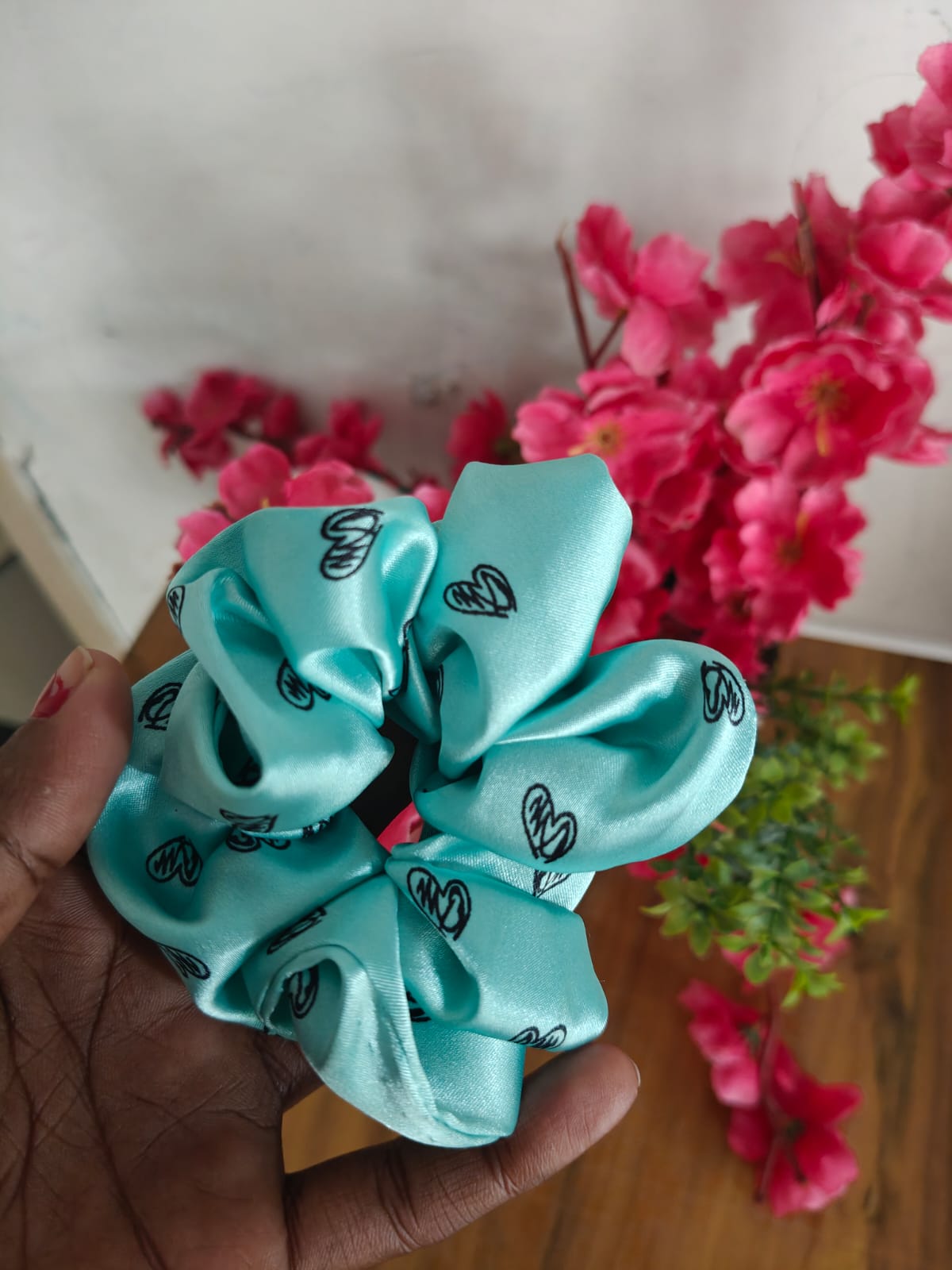 Blue Heart Small Scrunchies Blue Heart Small Scrunchies