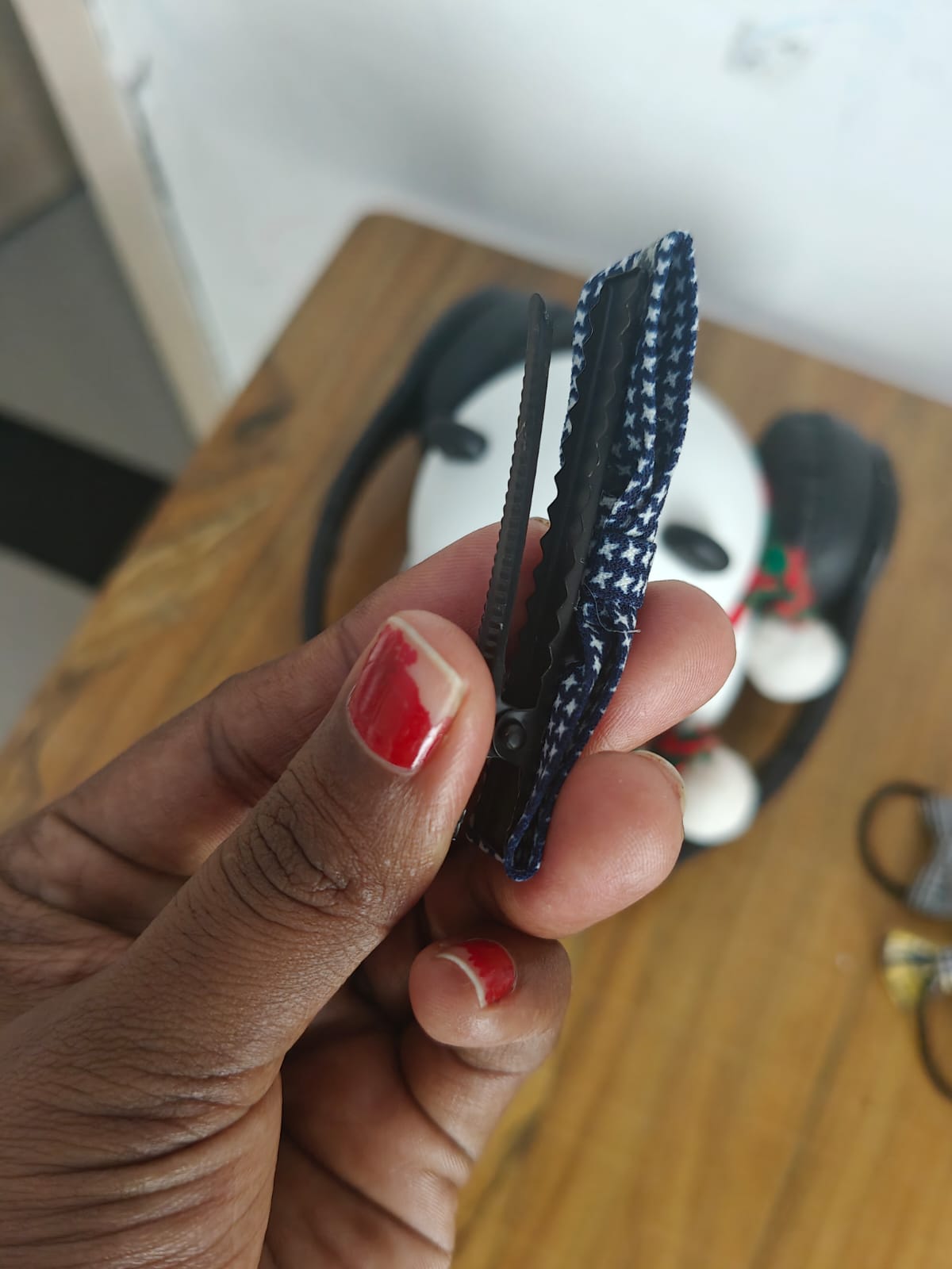 Navy Blue Bow clips Navy Blue Bow clips