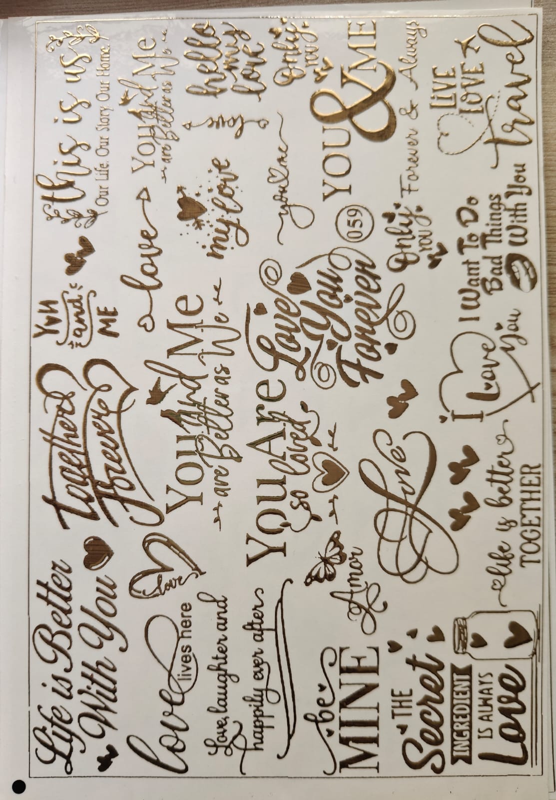 Embossed Gold Foil Stickers