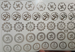 Auspicious Embossed Gold Foil Stickers