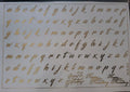 Small Alphabet Embossed Gold Metallic Foil Sticker