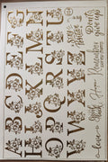 Fancy Alphabets Embossed Gold Foil Stickers