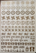 Diya Embossed Gold Foil Stickers