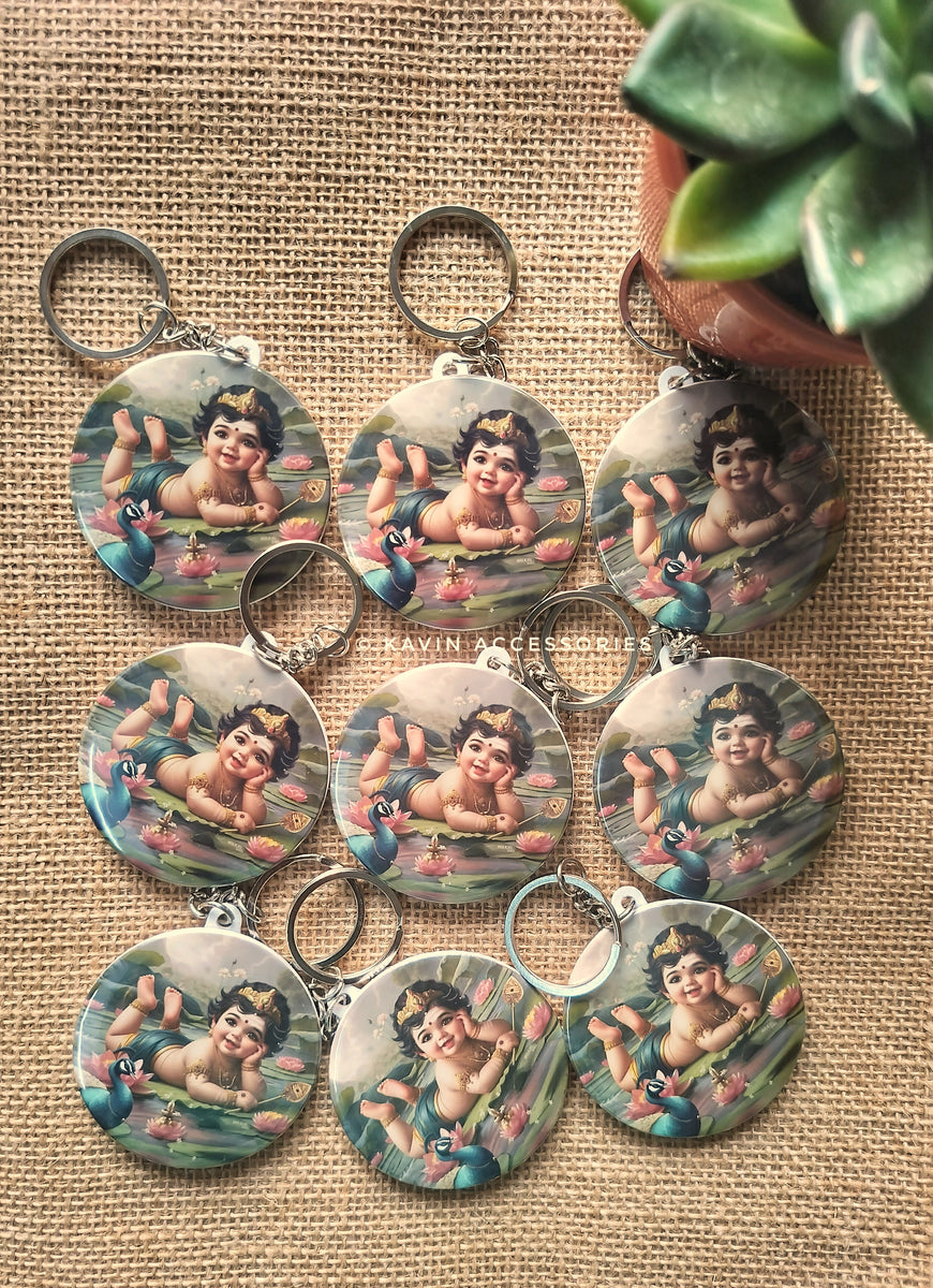 Baby Murugan  Circular Keychain