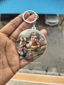 Baby Murugan  Circular Keychain