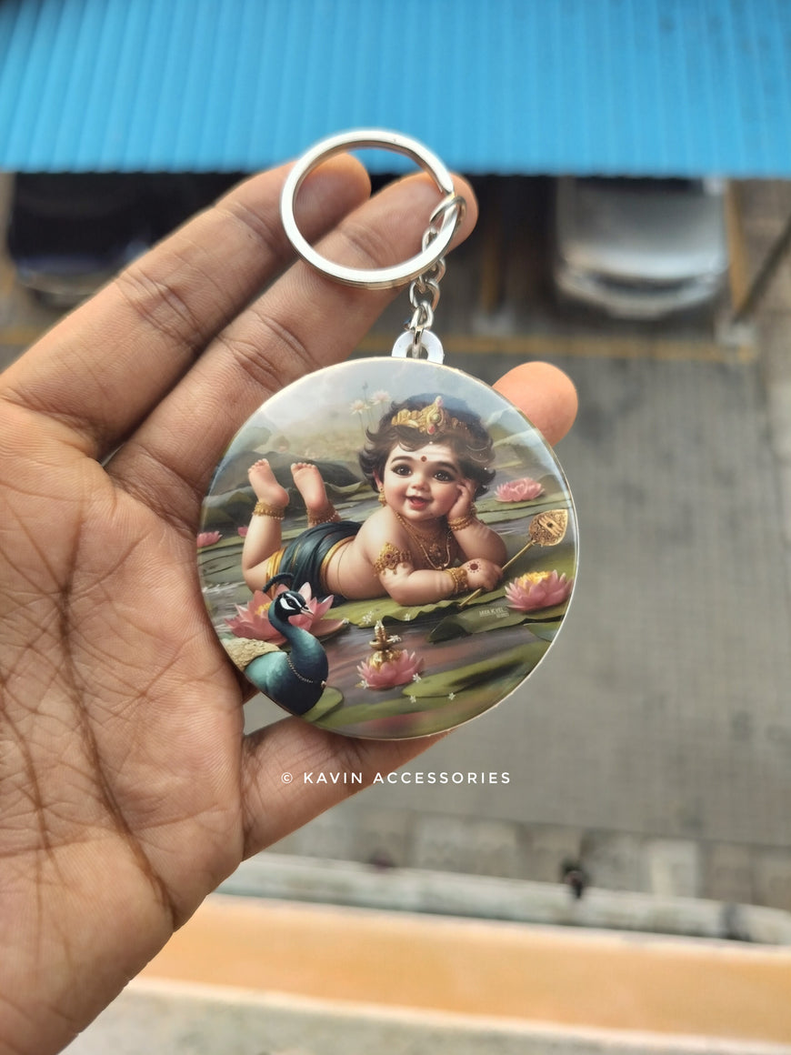 Baby Murugan  Circular Keychain